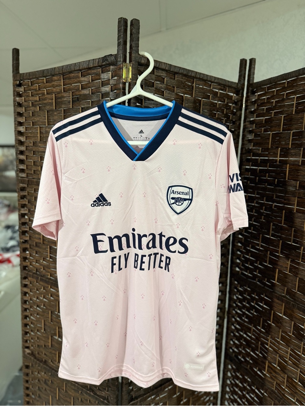 adidas Arsenal Pink Away Soccer 22-23 Jersey